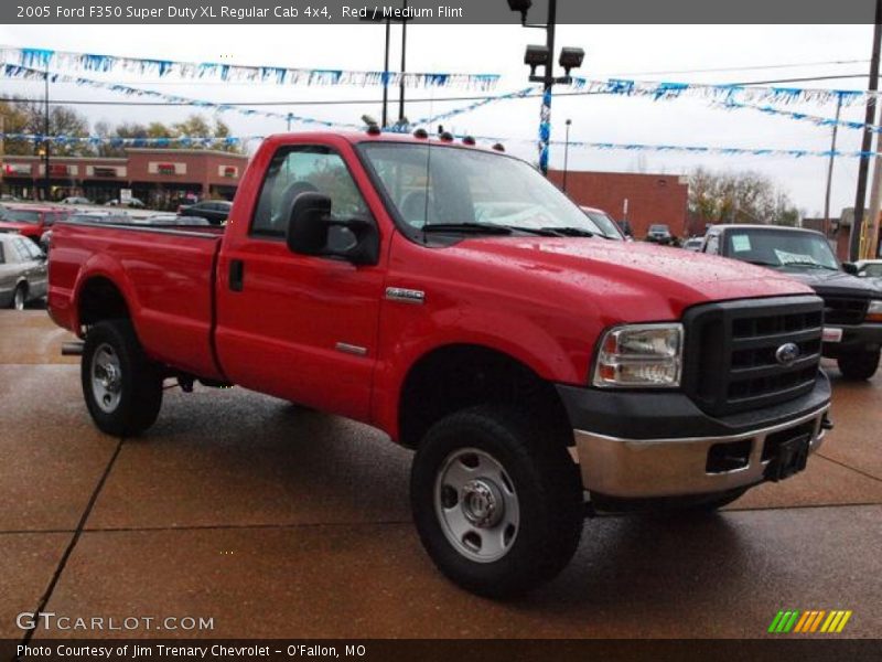 Red / Medium Flint 2005 Ford F350 Super Duty XL Regular Cab 4x4