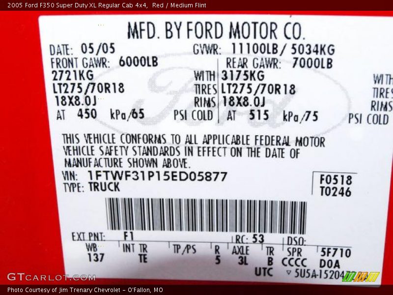 F1 - 2005 Ford F350 Super Duty XL Regular Cab 4x4