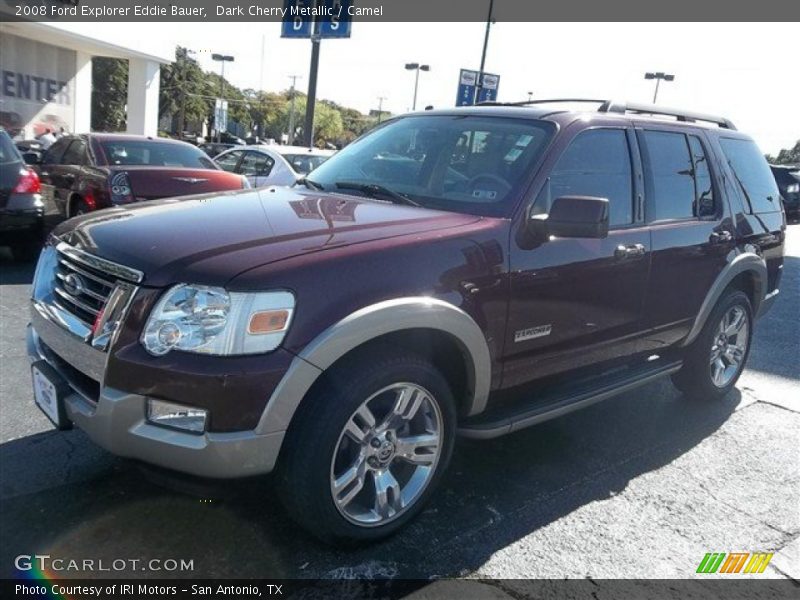 Dark Cherry Metallic / Camel 2008 Ford Explorer Eddie Bauer