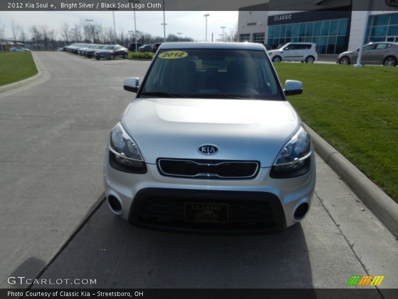 Bright Silver / Black Soul Logo Cloth 2012 Kia Soul +