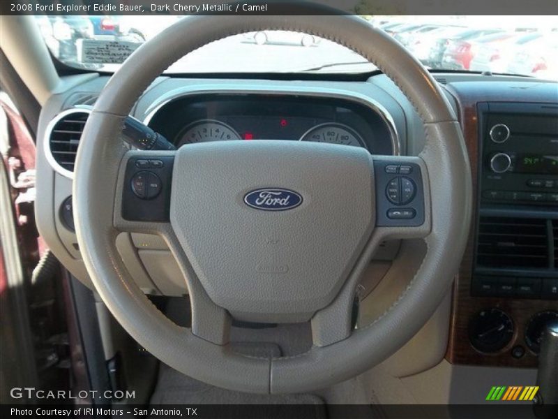 Dark Cherry Metallic / Camel 2008 Ford Explorer Eddie Bauer