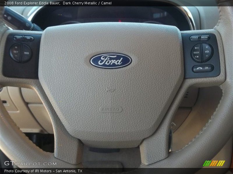 Dark Cherry Metallic / Camel 2008 Ford Explorer Eddie Bauer