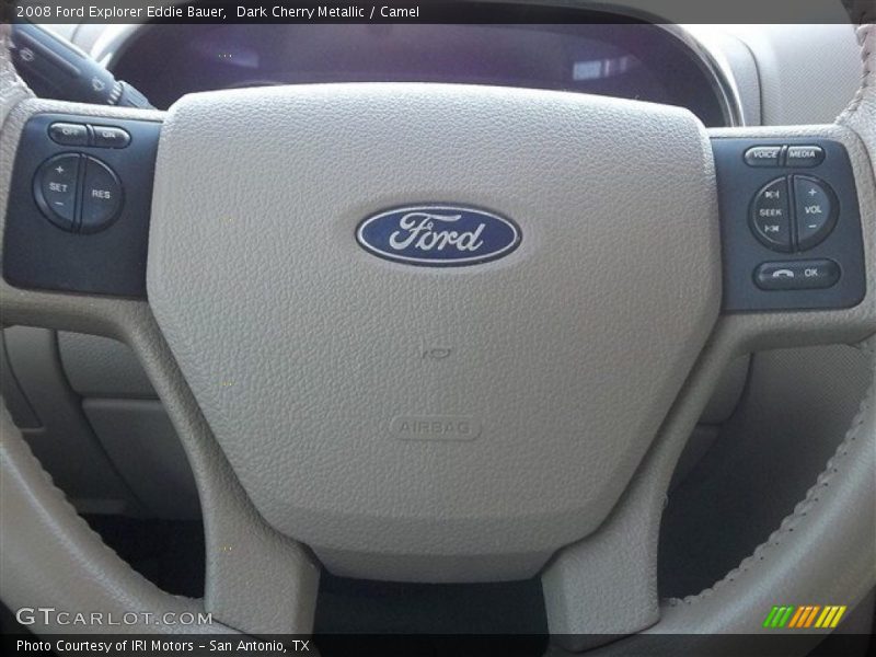 Dark Cherry Metallic / Camel 2008 Ford Explorer Eddie Bauer