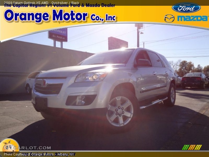 Quicksilver / Black 2009 Saturn Outlook XE AWD