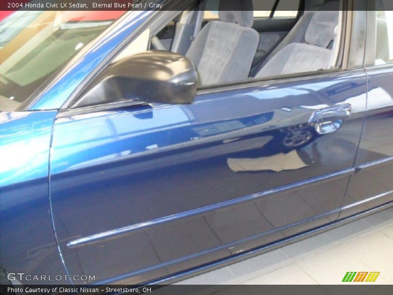 Eternal Blue Pearl / Gray 2004 Honda Civic LX Sedan