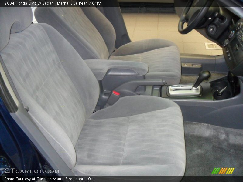 Eternal Blue Pearl / Gray 2004 Honda Civic LX Sedan