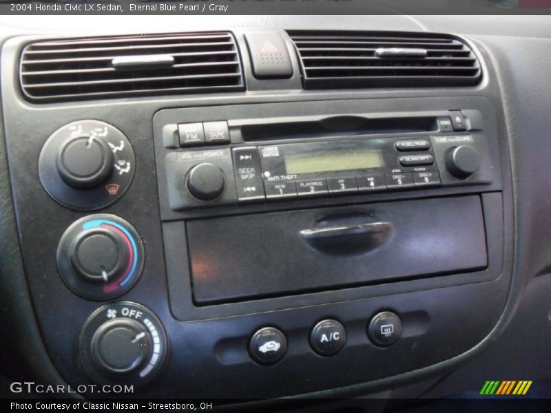 Eternal Blue Pearl / Gray 2004 Honda Civic LX Sedan