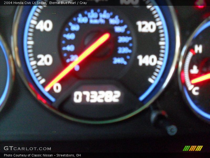 Eternal Blue Pearl / Gray 2004 Honda Civic LX Sedan