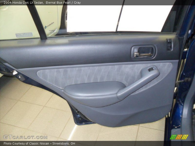 Eternal Blue Pearl / Gray 2004 Honda Civic LX Sedan