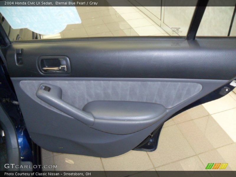 Eternal Blue Pearl / Gray 2004 Honda Civic LX Sedan