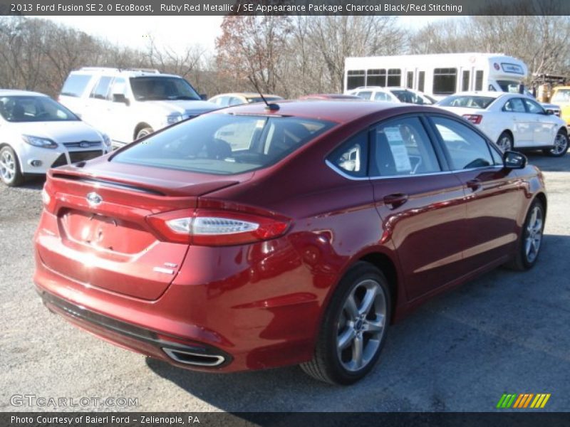 Ruby Red Metallic / SE Appearance Package Charcoal Black/Red Stitching 2013 Ford Fusion SE 2.0 EcoBoost