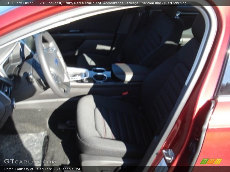 Ruby Red Metallic / SE Appearance Package Charcoal Black/Red Stitching 2013 Ford Fusion SE 2.0 EcoBoost