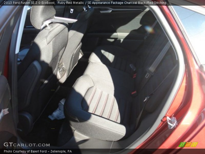 Ruby Red Metallic / SE Appearance Package Charcoal Black/Red Stitching 2013 Ford Fusion SE 2.0 EcoBoost