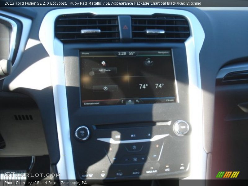 Ruby Red Metallic / SE Appearance Package Charcoal Black/Red Stitching 2013 Ford Fusion SE 2.0 EcoBoost
