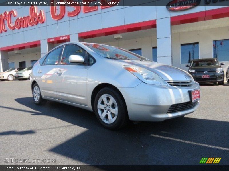 Millenium Silver Metallic / Gray/Burgundy 2005 Toyota Prius Hybrid
