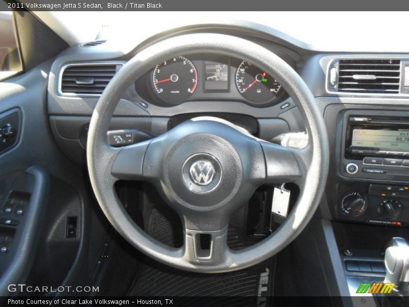 Black / Titan Black 2011 Volkswagen Jetta S Sedan