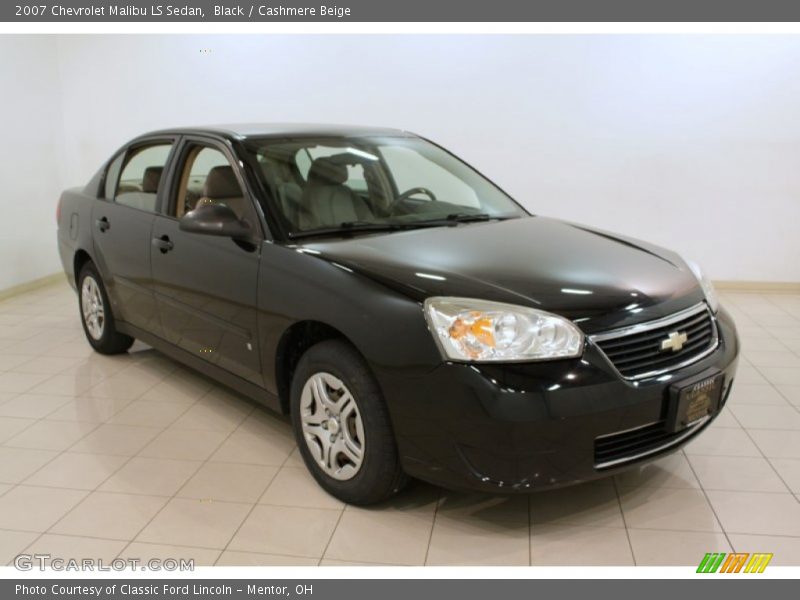 Black / Cashmere Beige 2007 Chevrolet Malibu LS Sedan
