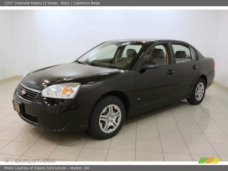 Black / Cashmere Beige 2007 Chevrolet Malibu LS Sedan
