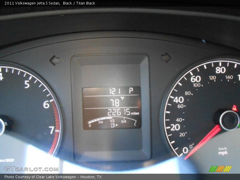 Black / Titan Black 2011 Volkswagen Jetta S Sedan