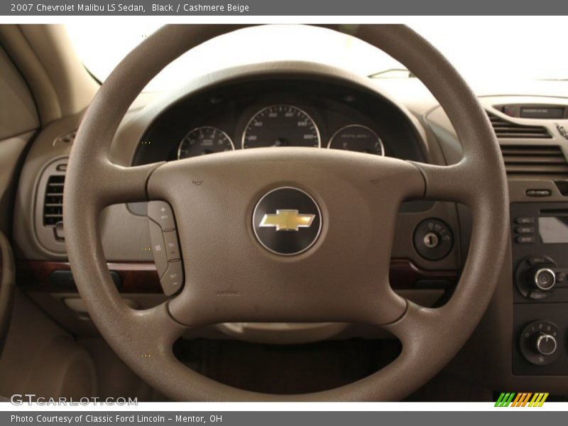 Black / Cashmere Beige 2007 Chevrolet Malibu LS Sedan