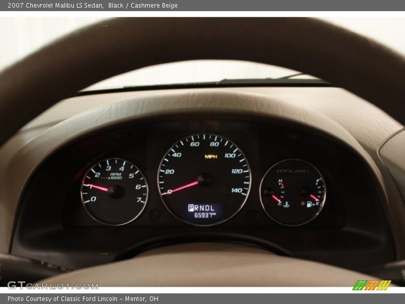 Black / Cashmere Beige 2007 Chevrolet Malibu LS Sedan