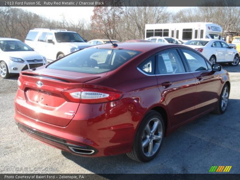 Ruby Red Metallic / Charcoal Black 2013 Ford Fusion SE
