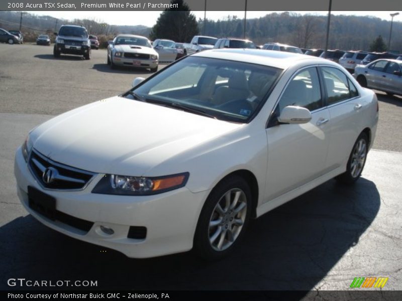 Premium White Pearl / Parchment 2008 Acura TSX Sedan