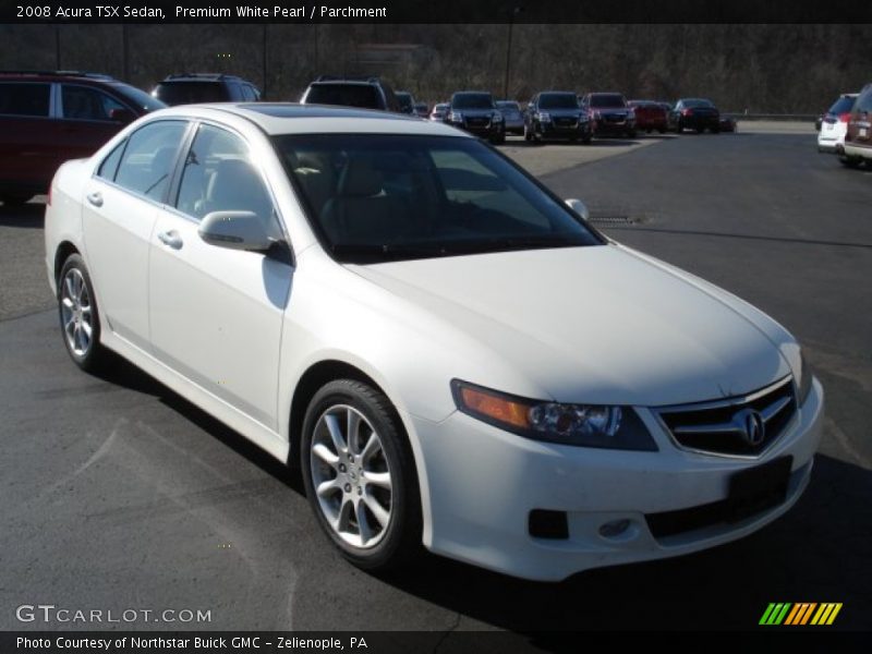 Premium White Pearl / Parchment 2008 Acura TSX Sedan