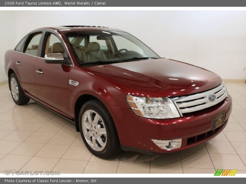 Merlot Metallic / Camel 2008 Ford Taurus Limited AWD