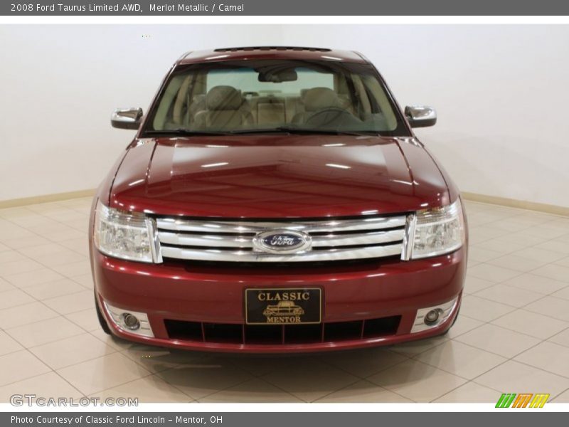 Merlot Metallic / Camel 2008 Ford Taurus Limited AWD