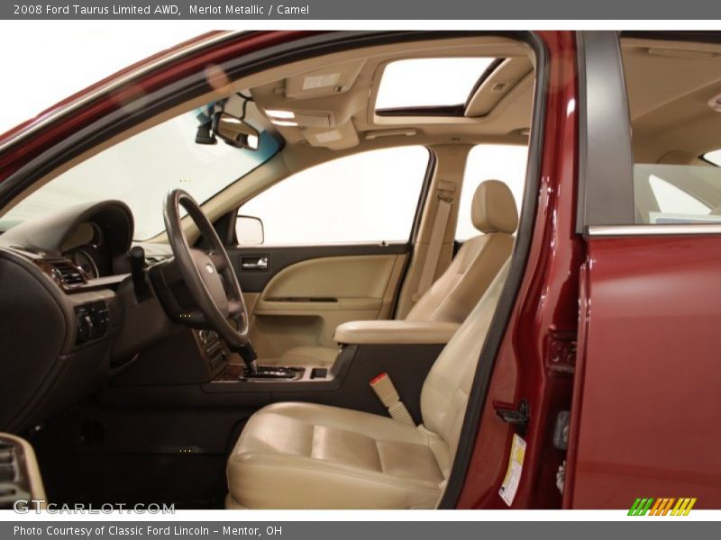 Merlot Metallic / Camel 2008 Ford Taurus Limited AWD