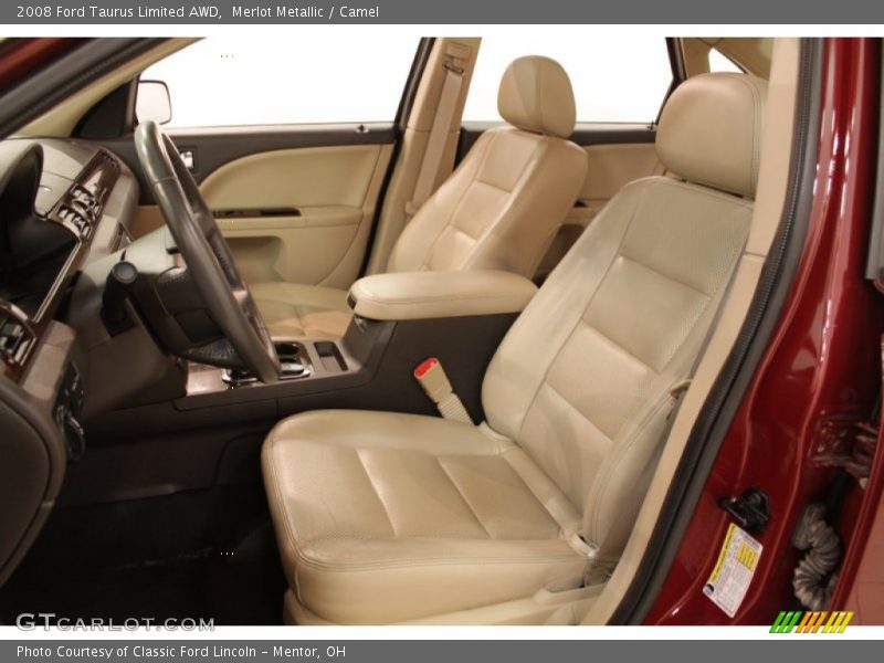Merlot Metallic / Camel 2008 Ford Taurus Limited AWD