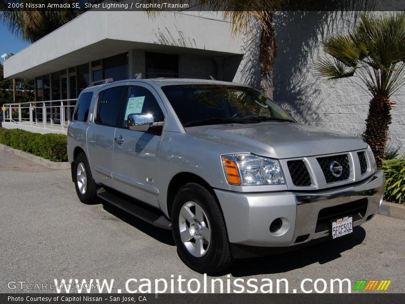 Silver Lightning / Graphite/Titanium 2006 Nissan Armada SE