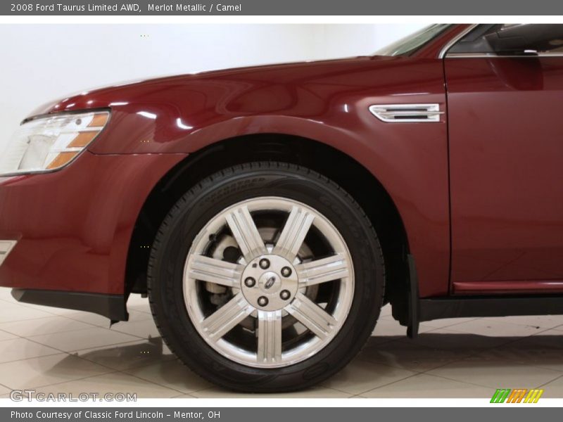 Merlot Metallic / Camel 2008 Ford Taurus Limited AWD