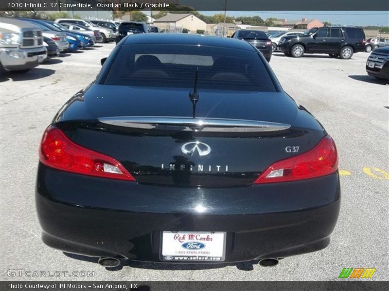 Obsidian Black / Graphite 2010 Infiniti G 37 Convertible