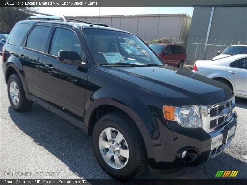 Ebony Black / Camel 2012 Ford Escape Limited V6
