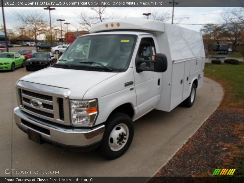 Oxford White / Medium Flint 2012 Ford E Series Cutaway E350 Commercial Utility Truck