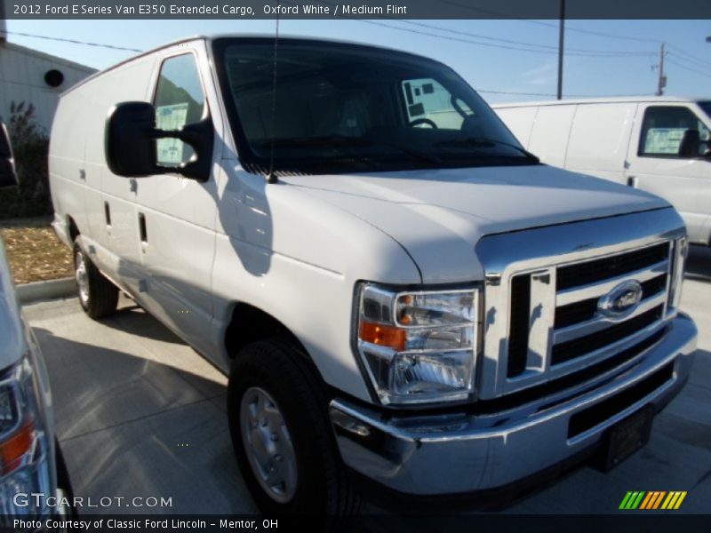 Oxford White / Medium Flint 2012 Ford E Series Van E350 Extended Cargo