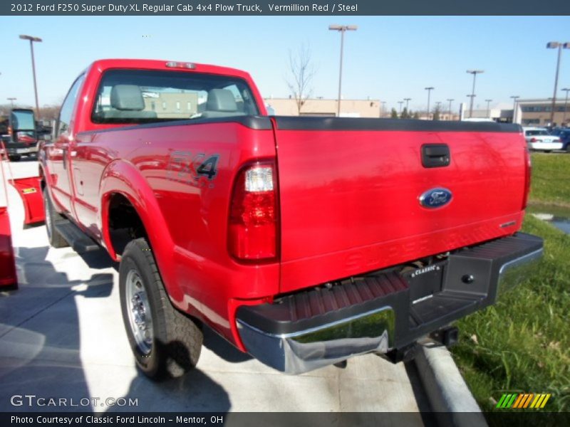 Vermillion Red / Steel 2012 Ford F250 Super Duty XL Regular Cab 4x4 Plow Truck