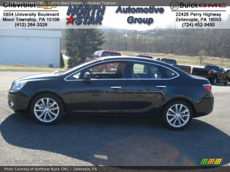 Carbon Black Metallic / Medium Titanium 2013 Buick Verano FWD