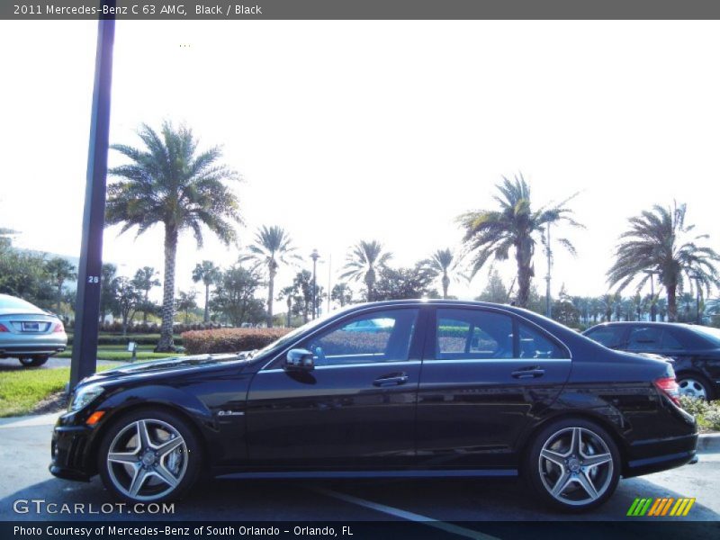 Black / Black 2011 Mercedes-Benz C 63 AMG