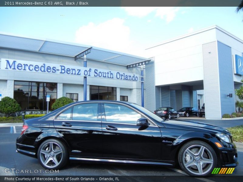 Black / Black 2011 Mercedes-Benz C 63 AMG