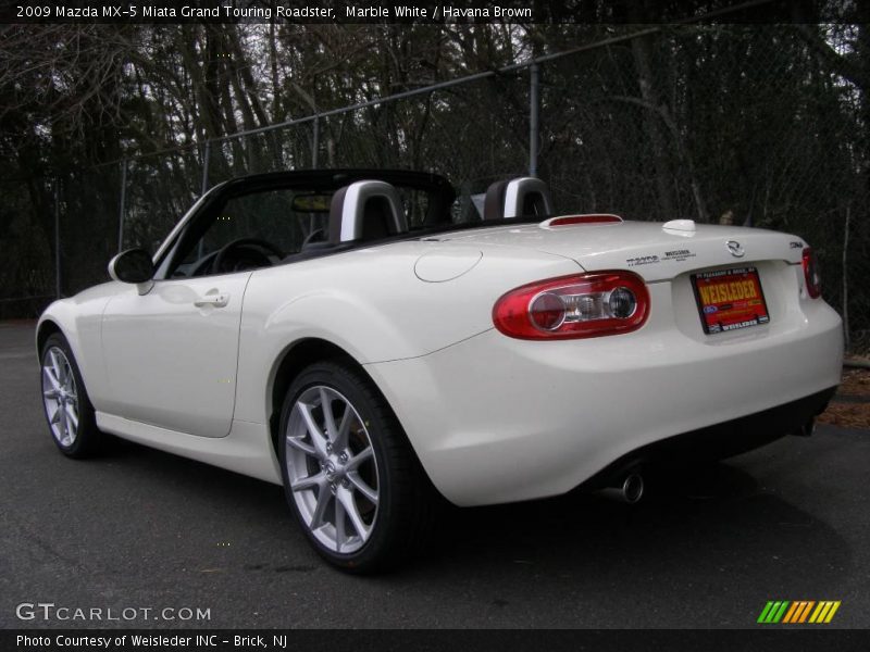Marble White / Havana Brown 2009 Mazda MX-5 Miata Grand Touring Roadster
