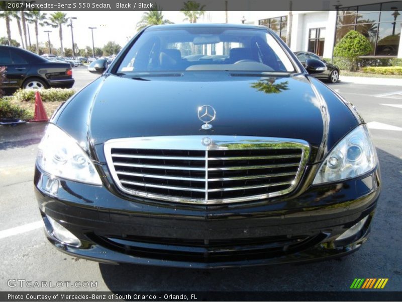 Black / Black 2007 Mercedes-Benz S 550 Sedan