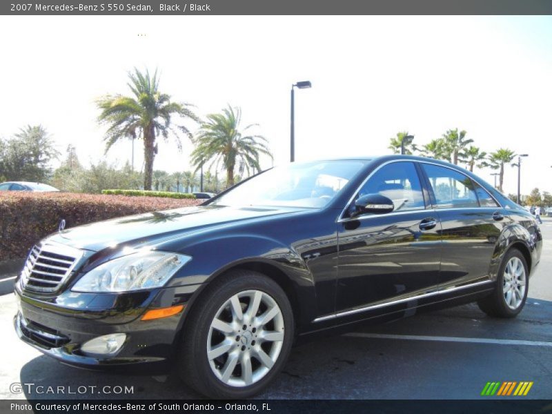 Black / Black 2007 Mercedes-Benz S 550 Sedan