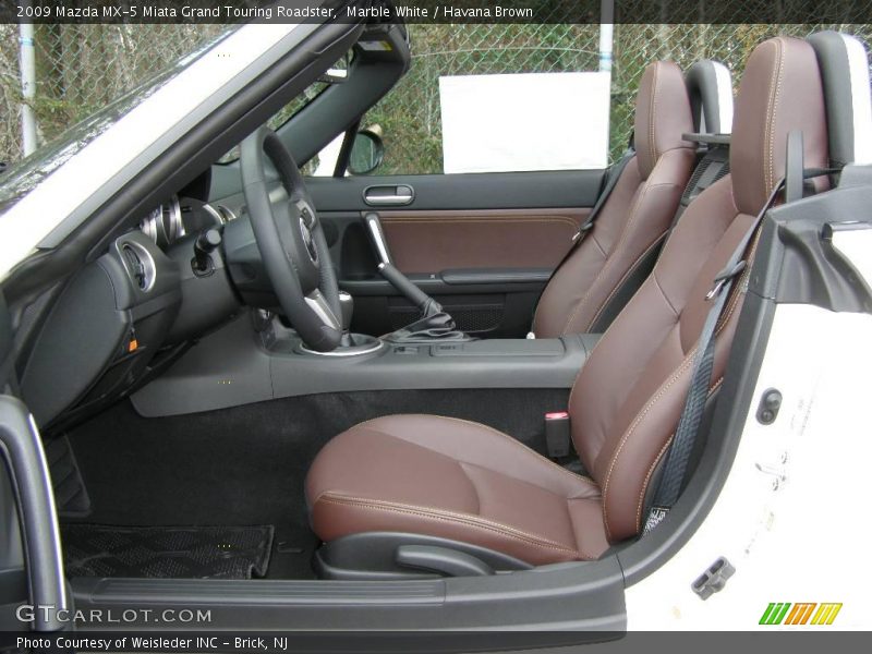 Marble White / Havana Brown 2009 Mazda MX-5 Miata Grand Touring Roadster
