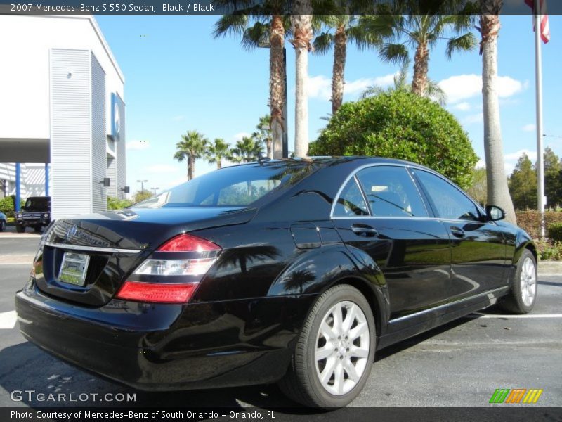 Black / Black 2007 Mercedes-Benz S 550 Sedan