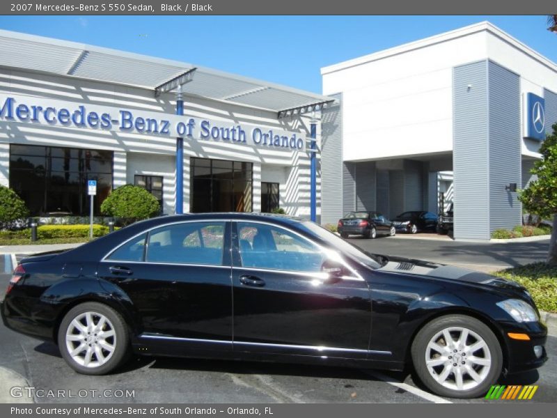 Black / Black 2007 Mercedes-Benz S 550 Sedan