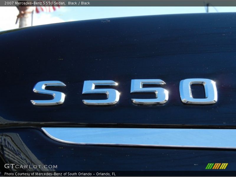 Black / Black 2007 Mercedes-Benz S 550 Sedan