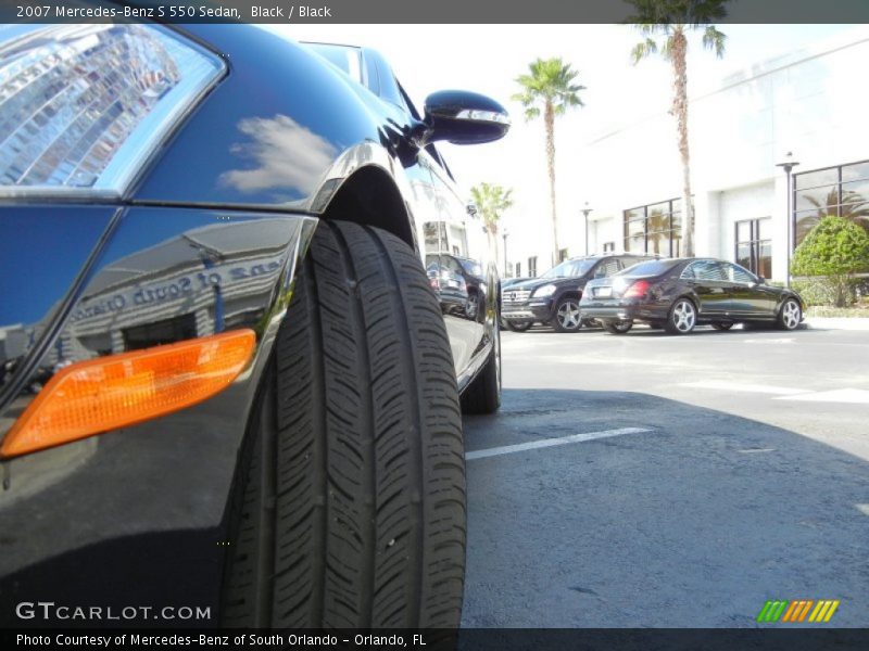Black / Black 2007 Mercedes-Benz S 550 Sedan